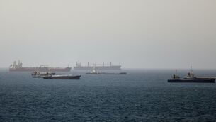 <p>Tankers and cargo vessels are seen in the Gulf of Oman, along shipping routes linking the Strait of Hormuz and the Arabian Sea, Tuesday, June 16, 2026. (AP Photo)</p>