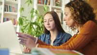 sixth form student with teacher