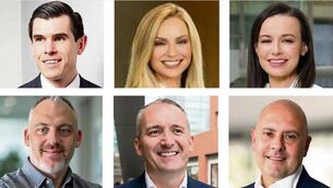 <p>New roles: (top row) Cathal Barry, Elena Canavan-Young, Doireann O’Daly; (bottom row) Simon Snow, Iain Finlayson, Mike Birch.</p> <p>New roles: (top row) Cathal Barry, Elena Canavan-Young, Doireann O’Daly; (bottom row) Simon Snow, Iain Finlayson, Mike Birch.</p>