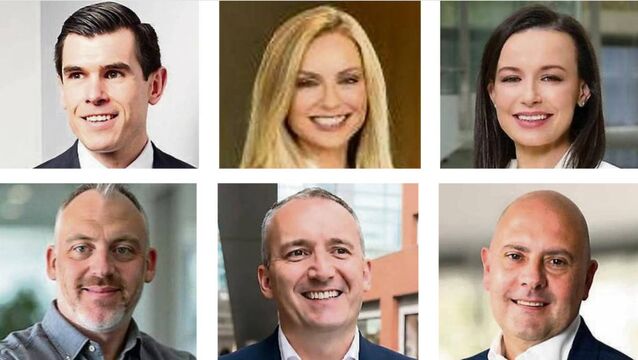 <p>New roles: (top row) Cathal Barry, Elena Canavan-Young, Doireann O’Daly; (bottom row) Simon Snow, Iain Finlayson, Mike Birch.</p>