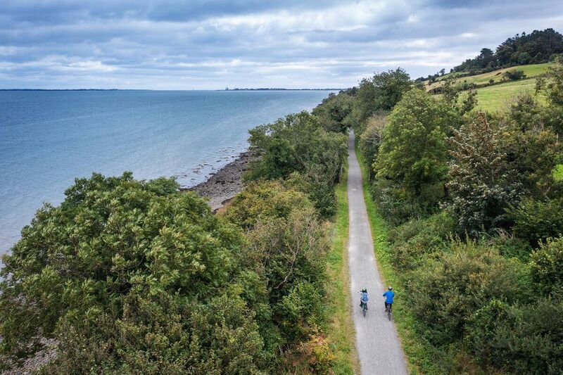 Cyclists at Carlingford Lough and Greenway 