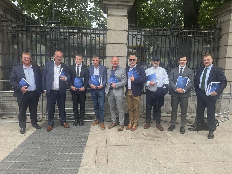 Bill Kenneally’s victims, with solicitor Darragh Mackin, outside Leinster House in Dublin in June. Picture: Bairbre Holmes/PA Bill Kenneally’s victims, with solicitor Darragh Mackin, outside Leinster House in Dublin in June. Picture: Bairbre Holmes/PA