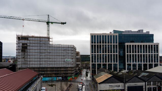 <p>Development under way on both sides of the Cork docklands in Cork City. Picture: Noel Sweeney</p>