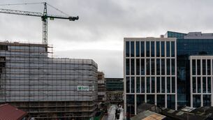 <p>Development under way on both sides of the Cork docklands in Cork City. Picture: Noel Sweeney</p>