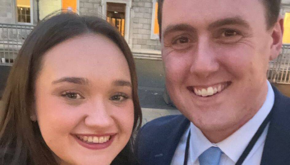 Fianna Fáil councillor Rachel Hartigan and her partner Ben Sweeney. Picture: Rachel Hartigan.