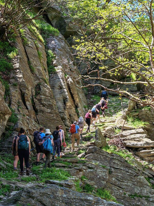 Hiking in Dimosaris gorge Hiking in Dimosaris gorge