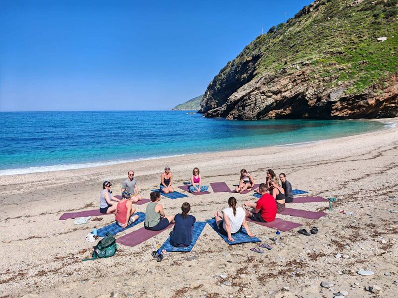 The final day of yoga on the beach The final day of yoga on the beach