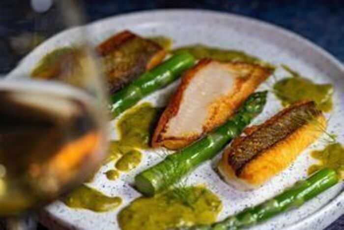 Pan-fried lemon sole with verde butter
