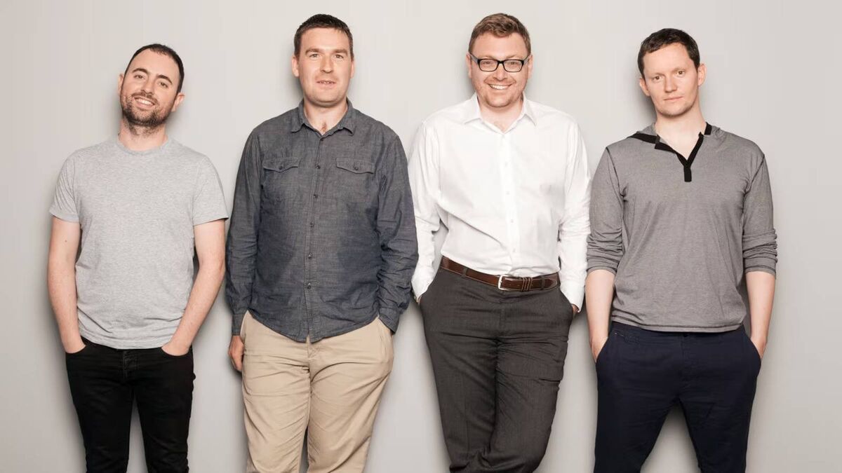 Intercom cofounders Eoghan McCabe, Des Traynor, David Barrett and Ciaran Lee.