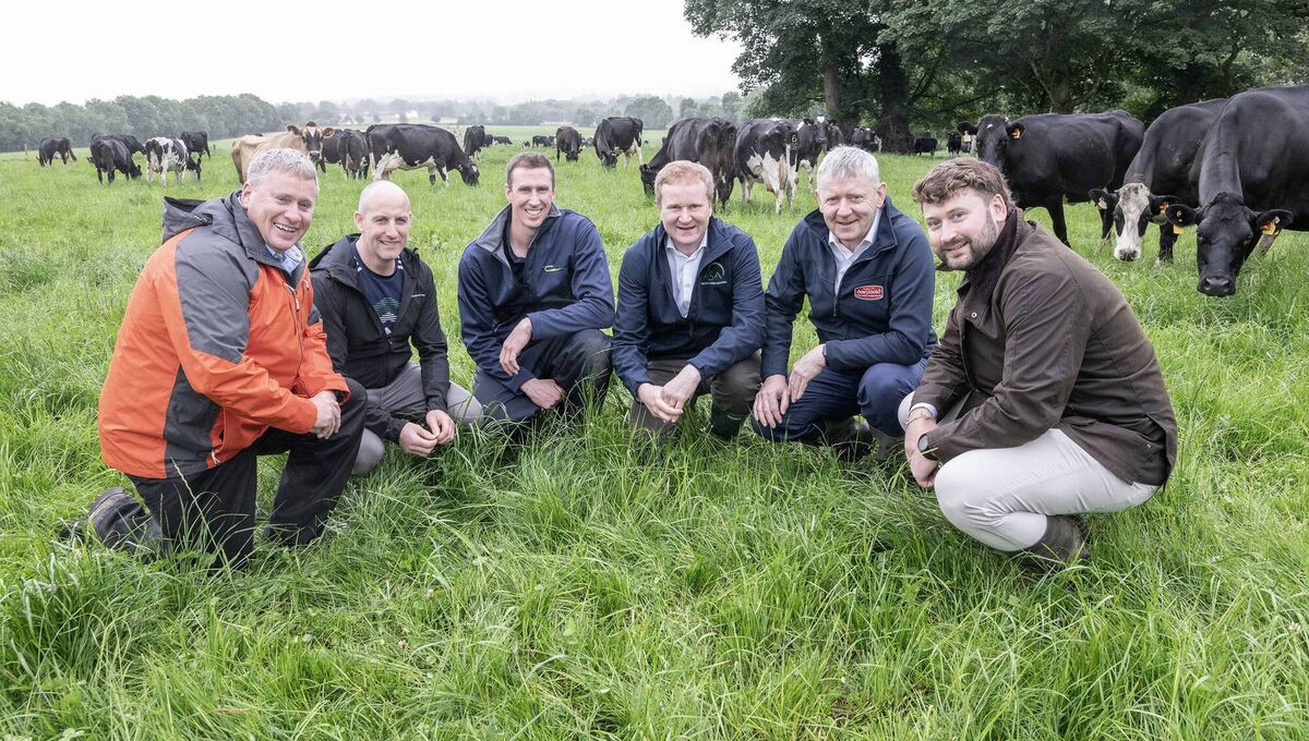 L-R: Kevin Twomey, Chairman of Blackwater Catchment Implementation Group, host William Blackburn, Philip Murphy, Blackwater Catchment Coordinator, Dale Crammond, ASA President, Billy Cronin, Dairygold and Kevin Maher, Dairy Industry Ireland. Picture: O'Gorman Photography. L-R: Kevin Twomey, Chairman of Blackwater Catchment Implementation Group, host William Blackburn, Philip Murphy, Blackwater Catchment Coordinator, Dale Crammond, ASA President, Billy Cronin, Dairygold and Kevin Maher, Dairy Industry Ireland. Picture: O'Gorman Photography.