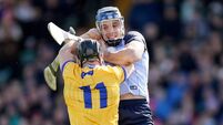Tempers flare during the game between Eoghan O'Donnell and David Reidy 5/4/2026