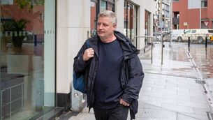 <p>Defence Forces Tribunal witness Brian Murphy broke down in tears as he recounted the last days and hours before Oliver Mullaney took his own life. Picture: Neil Michael</p>