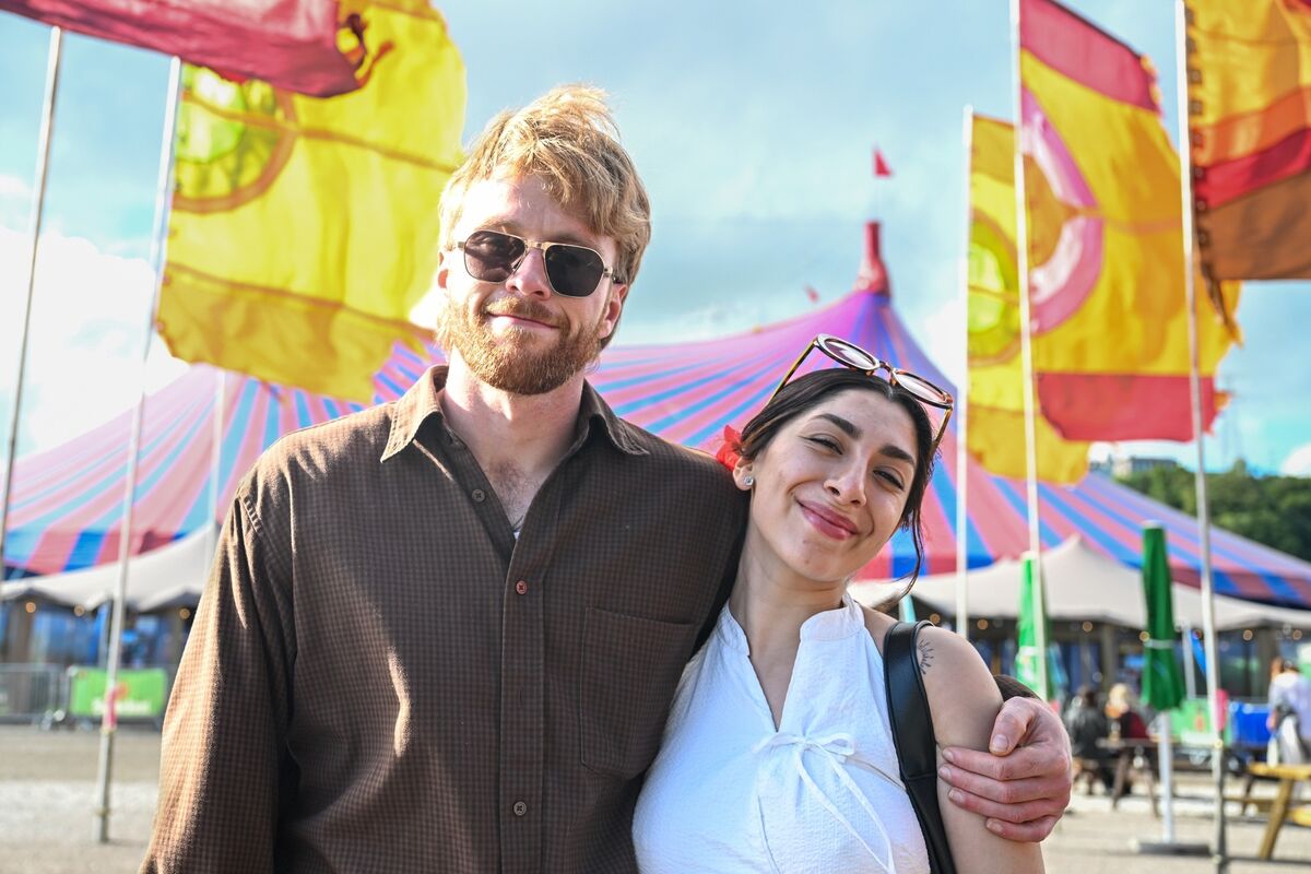 Ger O’Donnell and Javiera Ponce ahead of the Bell X1 concert at Live at the Marquee. Picture: Chani Anderson
