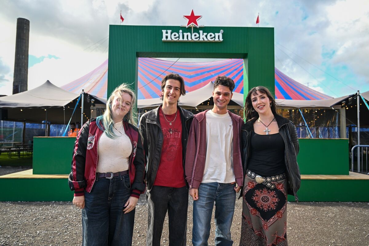 Jess Hurley, Ian Martínez, Dani Gómez and Isabelle Healy ahead of the Bell X1 concert at Live at the Marquee. Picture: Chani Anderson