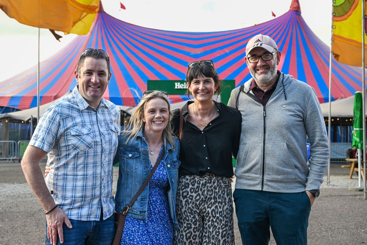 Brendan and Martina O’Connor, and Ailish and Billy Linehan ahead of the Bell X1 concert at Live at the Marquee. Picture: Chani Anderson