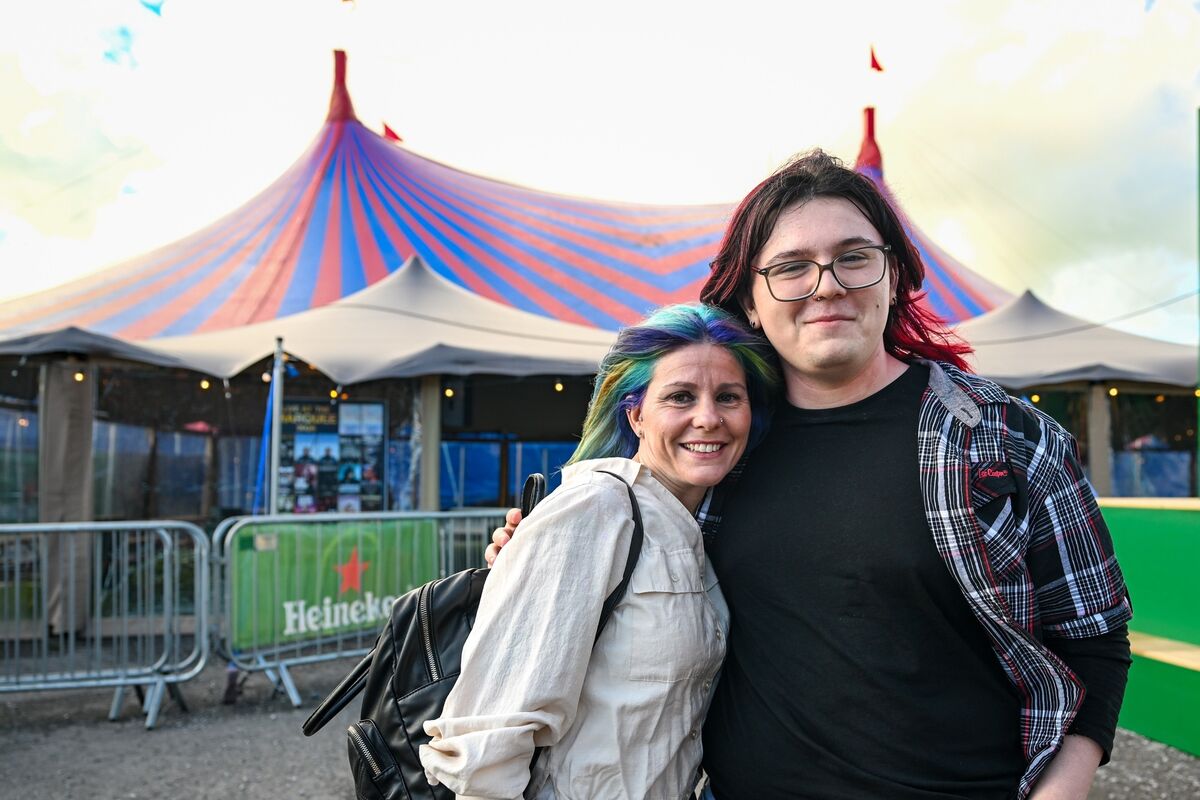 Rachel and Harlow O’Connell ahead of the Bell X1 concert at Live at the Marquee. Picture: Chani Anderson
