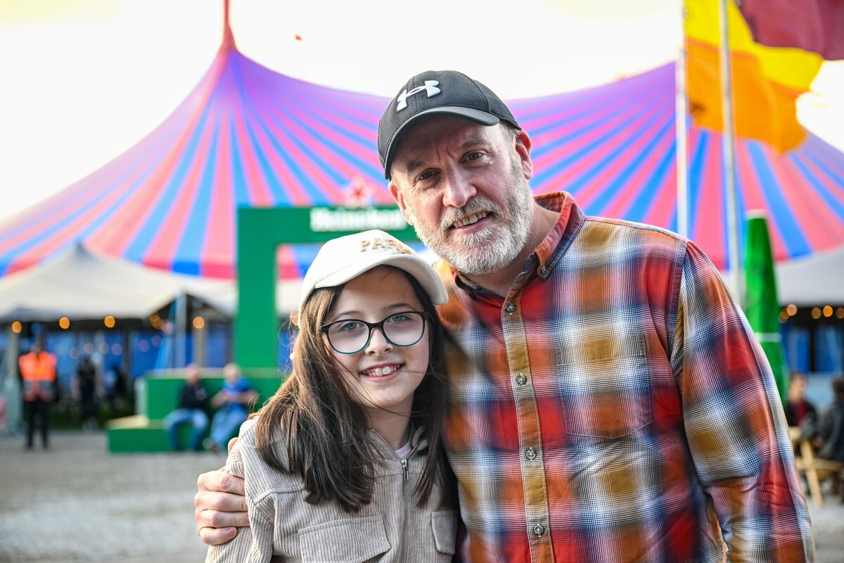 Sadie and Terry O’Brien ahead of the Bell X1 concert at Live at the Marquee. Picture: Chani Anderson