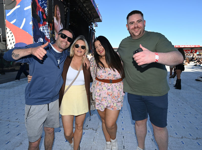 Shane Kenny from Enniscorthy, Tara Walsh and Sue O'Brien both from Waterford City, and Tom Foster from Cobh at Kodaline's farewell concert on Friday night at Virgin Media Park in Cork. Picture: Eddie O'Hare Shane Kenny from Enniscorthy, Tara Walsh and Sue O'Brien both from Waterford City, and Tom Foster from Cobh at Kodaline's farewell concert on Friday night at Virgin Media Park in Cork. Picture: Eddie O'Hare