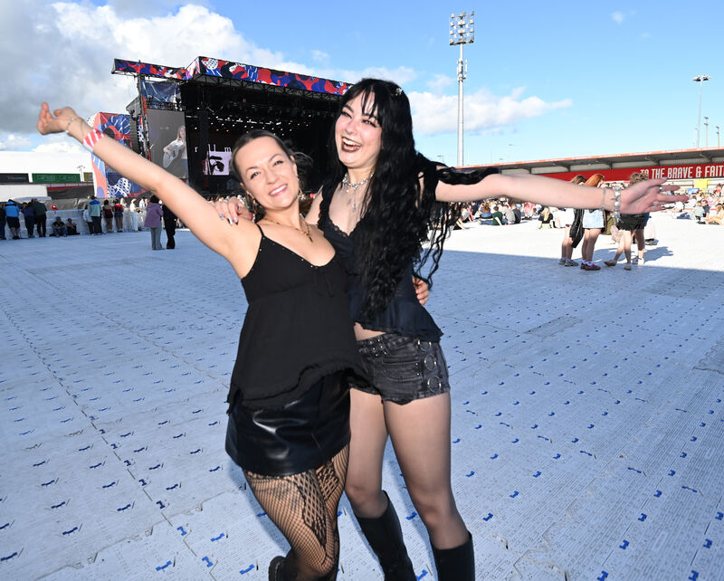 Anna Azareva, Tallaght, and Zemyna Kulikauskait, Claremorris, at the Kodaline gig on Friday night. Picture: Eddie O'Hare Anna Azareva, Tallaght, and Zemyna Kulikauskait, Claremorris, at the Kodaline gig on Friday night. Picture: Eddie O'Hare