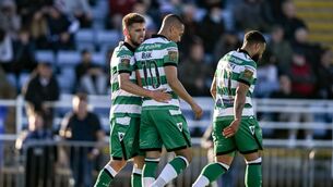 <p>Dylan Watts gave Shamrock Rovers a first half lead against Waterford. Pic: Sam Barnes/Sportsfile</p> <p>Dylan Watts gave Shamrock Rovers a first half lead against Waterford. Pic: Sam Barnes/Sportsfile</p>