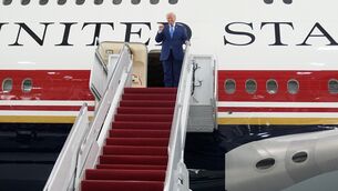<p>President Donald Trump exits the newly designated Air Force One presidential aircraft following a tour at Joint Base Andrews, Md., Friday, June 19, 2026. Picture: AP Photo/Manuel Balce Ceneta</p> <p>President Donald Trump exits the newly designated Air Force One presidential aircraft following a tour at Joint Base Andrews, Md., Friday, June 19, 2026. Picture: AP Photo/Manuel Balce Ceneta</p>