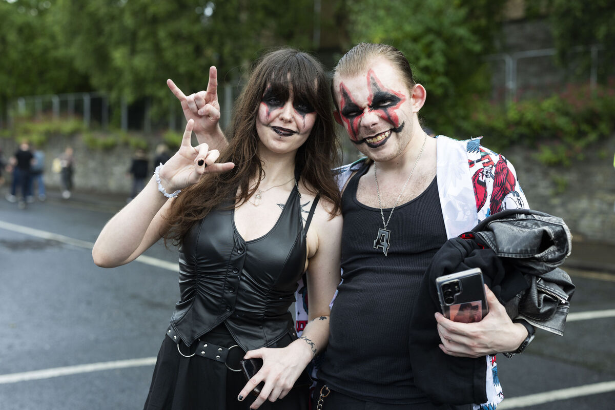 Chloé Histon (Cork) and Chris Tarbox (Lafayette IN, USA) on their way to Metallica. Picture: Sam Boal/Collins Photos Chloé Histon (Cork) and Chris Tarbox (Lafayette IN, USA) on their way to Metallica. Picture: Sam Boal/Collins Photos