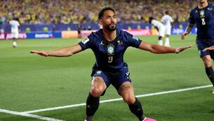 <p>Matheus Cunha of Brazil celebrates. Pic: Dan Mullan/Getty Images</p>