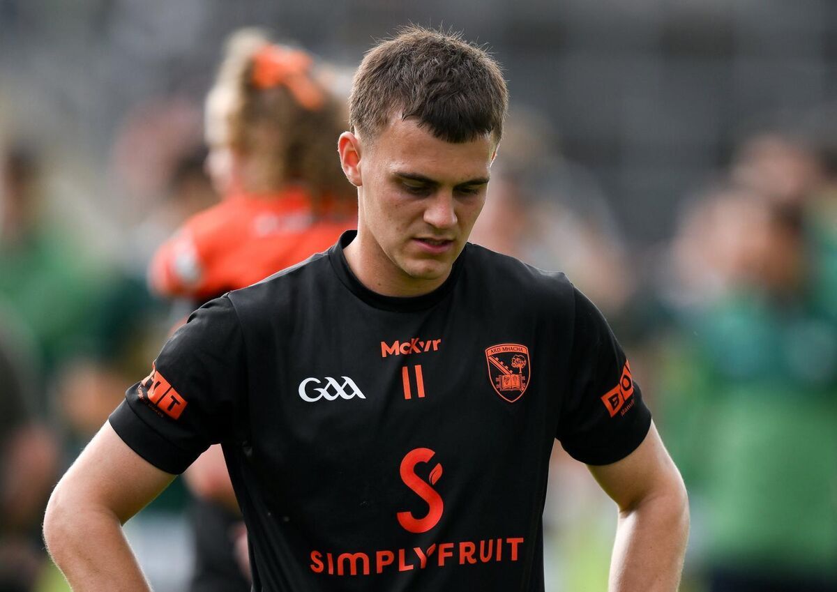 A dejected Darragh McMullan was one of the few who could hold his head high, tracking Paudie Clifford well. Picture: Brendan Moran/Sportsfile A dejected Darragh McMullan was one of the few who could hold his head high, tracking Paudie Clifford well. Picture: Brendan Moran/Sportsfile