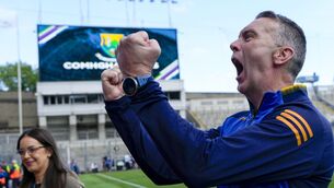 <p>Wicklow Manager Oisín McConville celebrates on the final whistle. Picture: James Lawlor/Inpho</p> <p>Wicklow Manager Oisín McConville celebrates on the final whistle. Picture: James Lawlor/Inpho</p>