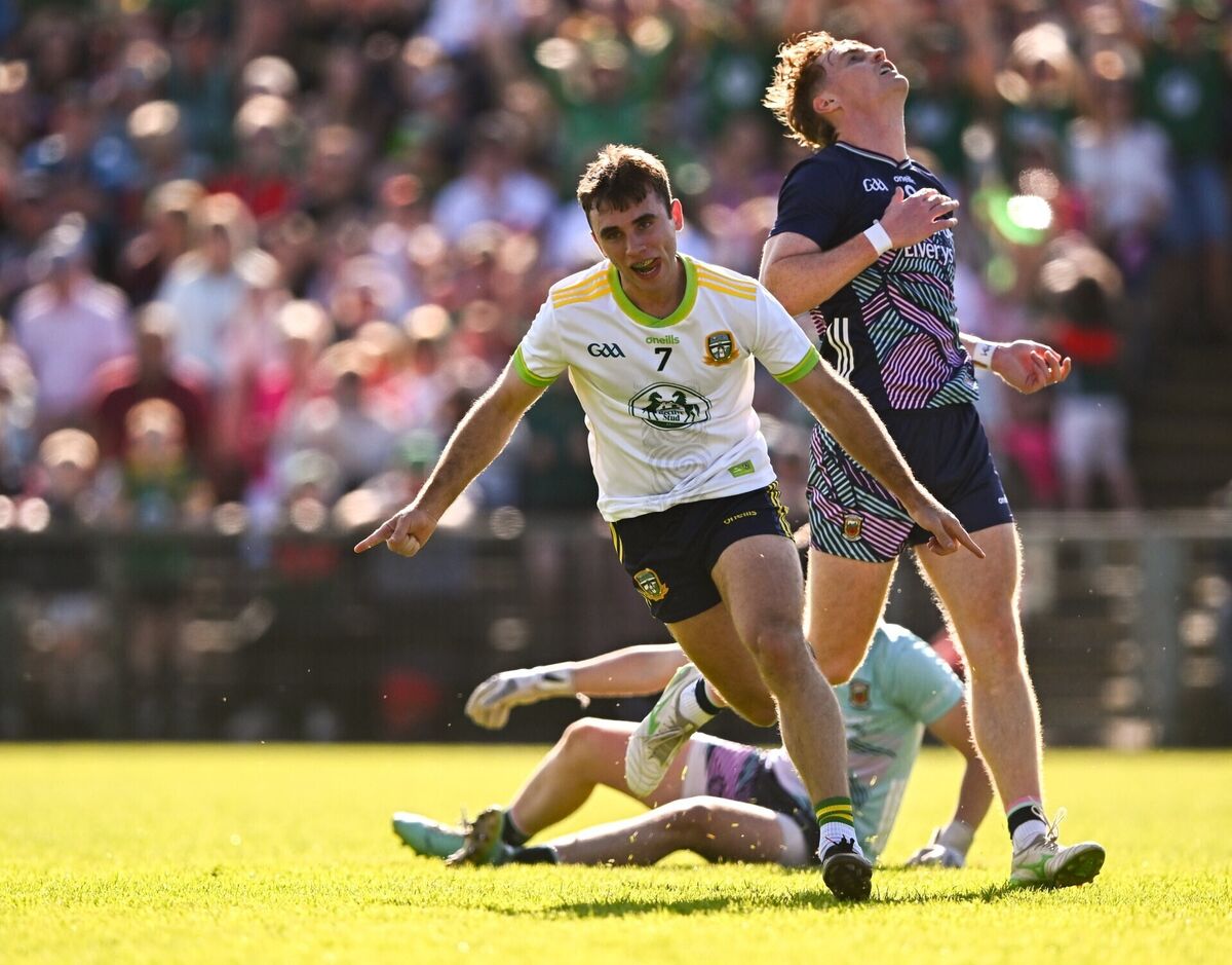 Seán Coffey celebrates the second Meath goal, but it wasn't enough. Picture: Piaras Ó Mídheach/Sportsfile Seán Coffey celebrates the second Meath goal, but it wasn't enough. Picture: Piaras Ó Mídheach/Sportsfile