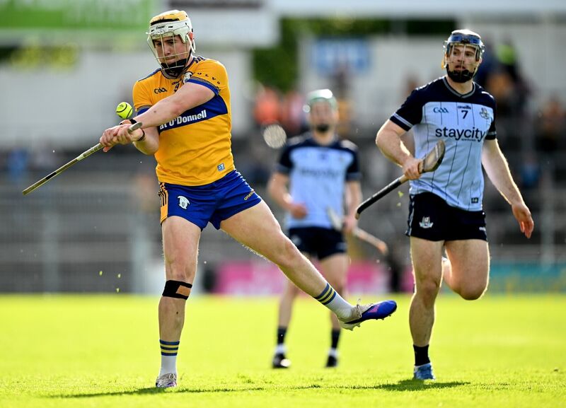 Sean Rynne of Clare in action against Conor Burke. Picture: David Fitzgerald/Sportsfile Sean Rynne of Clare in action against Conor Burke. Picture: David Fitzgerald/Sportsfile