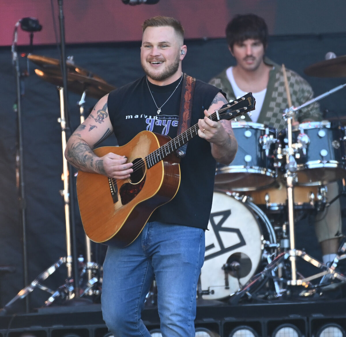 Country superstar Zach Bryan on at SuperValu Páirc Uí Chaoimh on Saturday evening Picture; Eddie O'Hare