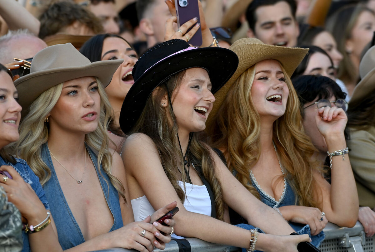 Fans enjoying Zach Bryan in concert on Saturday. Picture Eddie O'Hare