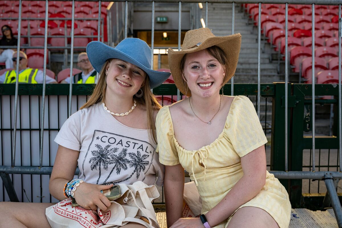 Fans getting ready for CMAT's gig at Virgin Media Park in Cork on Saturday evening. Picture: Chani Anderson