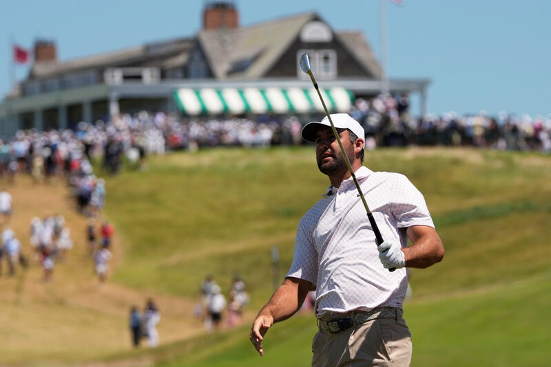 Scottie Scheffler watches his shot on the first hole during the third round. Picture: David J. Phillip/AP Photo Scottie Scheffler watches his shot on the first hole during the third round. Picture: David J. Phillip/AP Photo