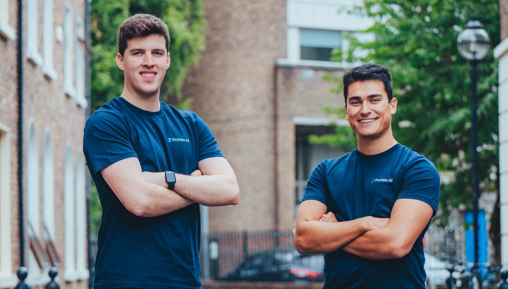 Protex AI co-founders, Ciarán O'Mara and Dan Hobbes; their company has relocated leadership to Boston to accelerate its US market.