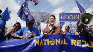 <p>People take part in the Rejoin March in London, marking 10 years since the Brexit referendum. Picture: Jeff Moore/PA</p> <p>People take part in the Rejoin March in London, marking 10 years since the Brexit referendum. Picture: Jeff Moore/PA</p>