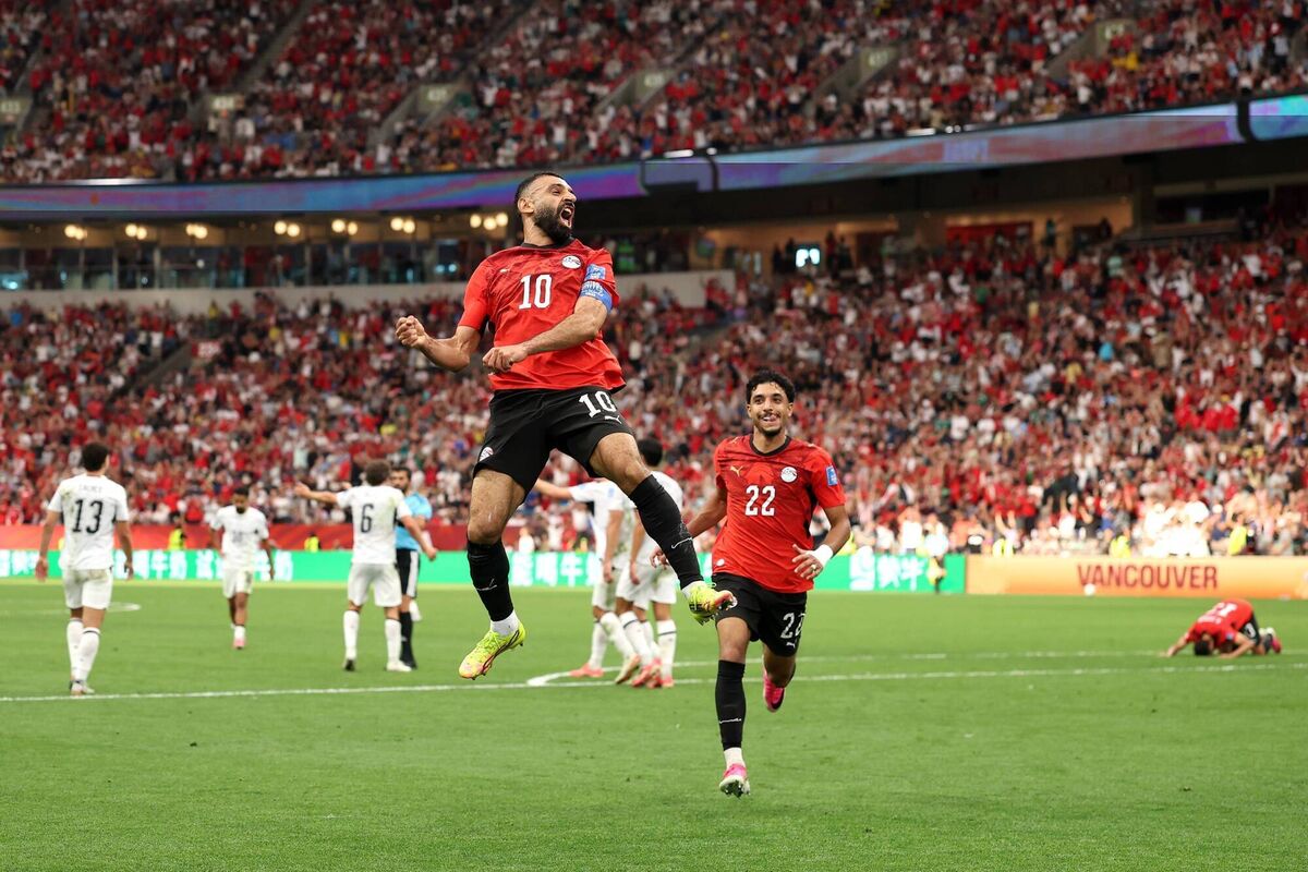 FLYING PHAROAH: Egypt's captain provided when his country needed him on the night. Picture: Fran Santiago/Getty Images FLYING PHAROAH: Egypt's captain provided when his country needed him on the night. Picture: Fran Santiago/Getty Images