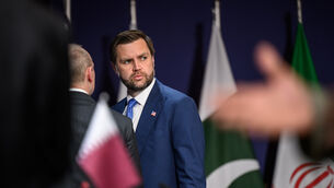 <p>US Vice President JD Vance prior to a quadrilateral meeting between the United States, Iran, Pakistan and Qatar (Fabrice Coffrini/Keystone via AP)</p> <p>US Vice President JD Vance prior to a quadrilateral meeting between the United States, Iran, Pakistan and Qatar (Fabrice Coffrini/Keystone via AP)</p>
