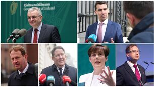<p>The next Fianna Fáil leader? Dara Calleary, Jack Chambers, Jim O'Callaghan, Darragh O'Brien, Norma Foley and James Lawless.</p> <p>The next Fianna Fáil leader? Dara Calleary, Jack Chambers, Jim O'Callaghan, Darragh O'Brien, Norma Foley and James Lawless.</p>