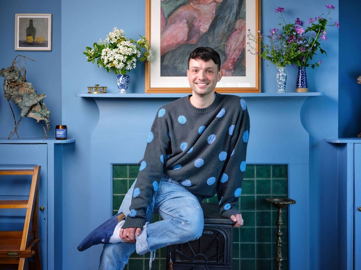 James in his Boathouse Blue room
