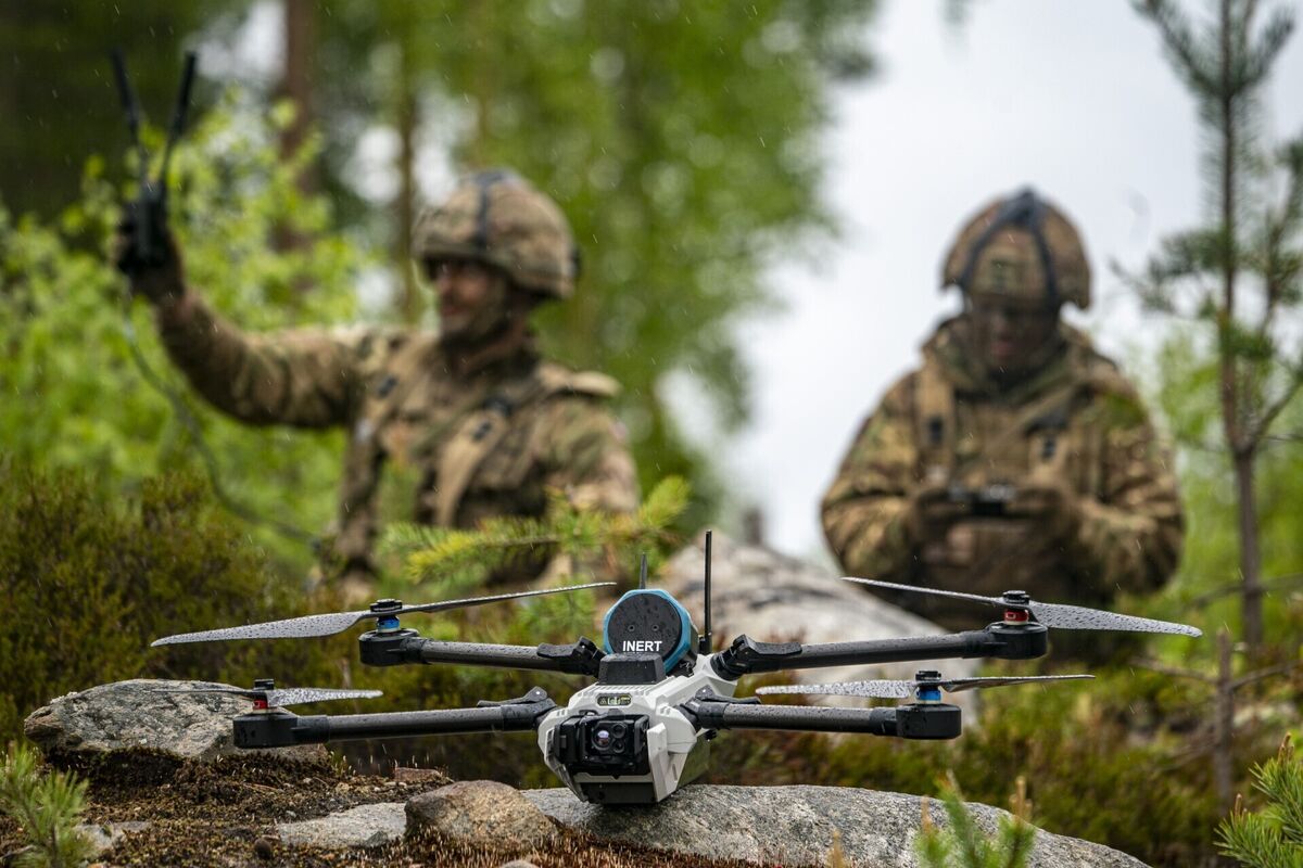 Nato troops take part in a military exercise at a tra training ground in Finland, less than 50km from the Russian border. Picture: Ben Birchall/PA Wire Nato troops take part in a military exercise at a tra training ground in Finland, less than 50km from the Russian border. Picture: Ben Birchall/PA Wire