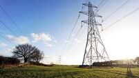 Electric Pylons-Stock Photo