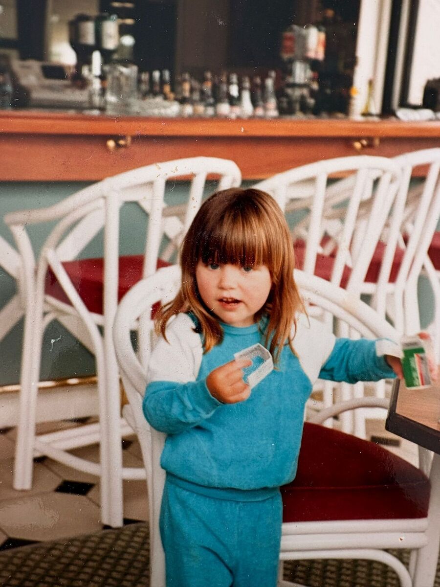 Karen Koster as a child in the 80s. Karen Koster as a child in the 80s.