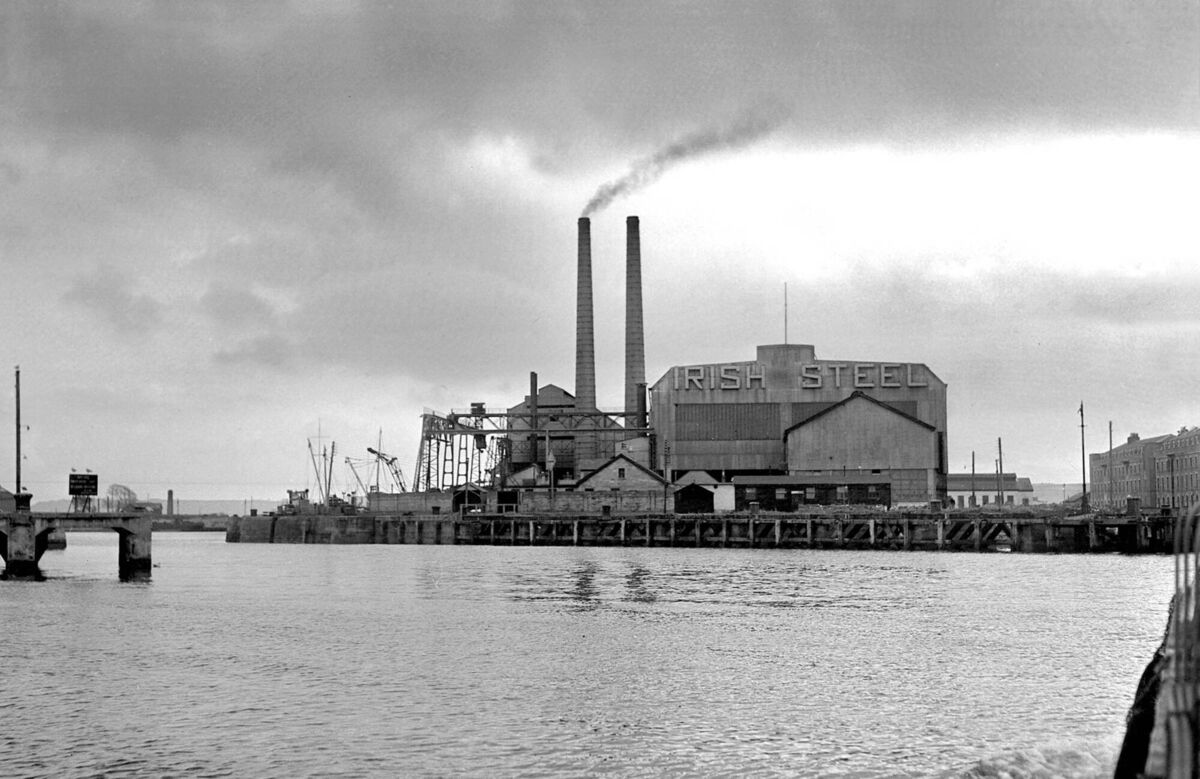 A view of the Irish Steel Works in Haulbowline, Co. Cork, in 1958 A view of the Irish Steel Works in Haulbowline, Co. Cork, in 1958