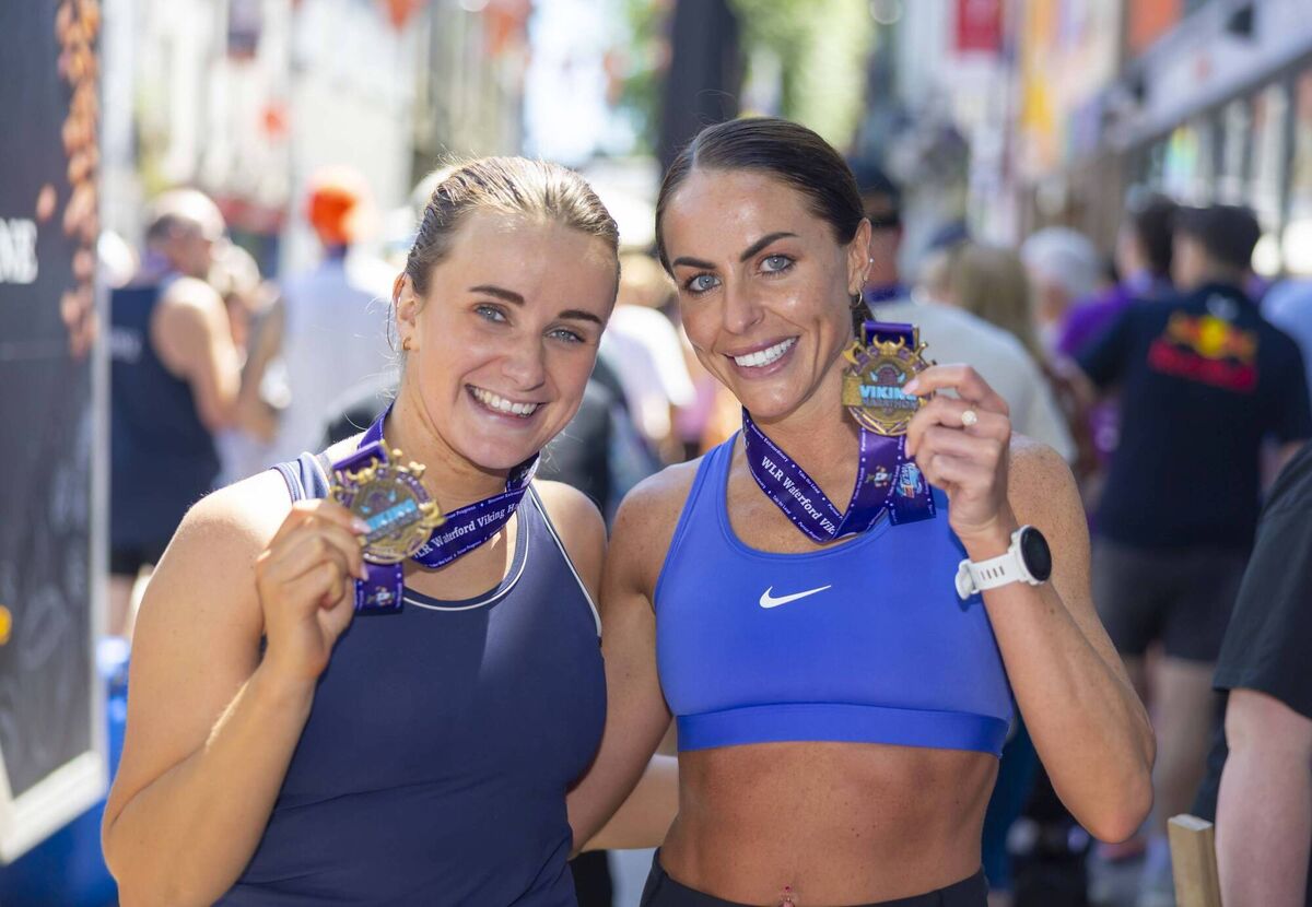 Pictured at the WLR Waterford Viking Marathon 2026 are Tara Ronan and Emma Ayres. Photograph: Patrick Browne