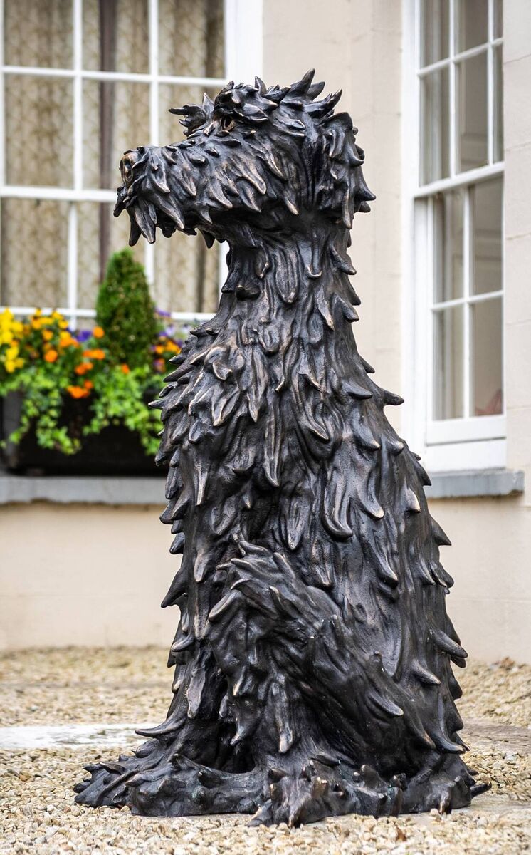 The Mayor Gallery, London, will show 'Minding his own Business' by Patrick O'Reilly as part of the sculpture walk at Treasure House Fair.