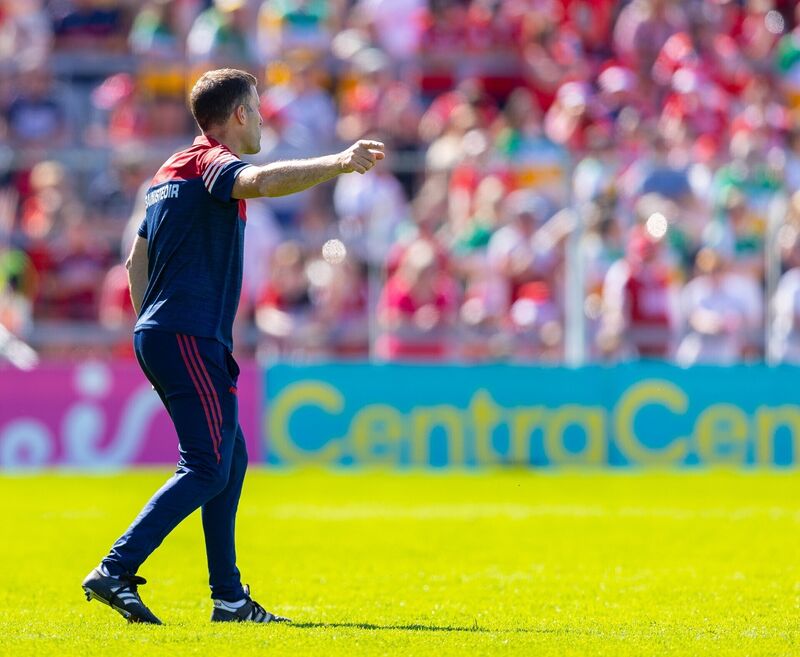 Cork manager Ben O'Connor on the sideline of his squad's clash with Offaly in Thurles over the weekend. Picture: INPHO/Tom O'Hanlon