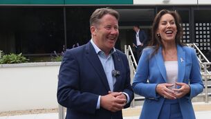 <p> Transport minister Darragh O'Brien and Health minister Jennifer Carroll MacNeill at the opening of a HSE surgical hub in Dublin on Monday. Picture:  Stephen Collins/Collins</p>