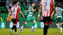 SSE Airtricity League Premier Division Shamrock Rovers vs Derry City Aaron Greene celebrates scoring his side’s first goal 22/6/2026